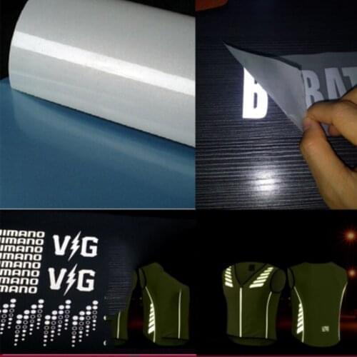 HOHOFILM Roll 10m/15m/25m Silver Reflective HTV PU Heat Transfer Vinyl Safety Sign vinyl Iron on Vinyl Heat press Vinyl T-shirt