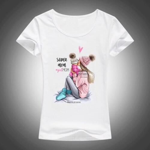 Korean Fashion Clothing 2020 New Arrival T Shirt Tee Shirt Super Mom Female T-shirt Mothers Harajuku Kawaii White Tshirt Women
