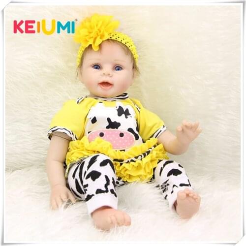Hot Sale 22 Inch Real Lifelike Reborn Baby Doll Cloth Body Newborn Princess Girl Ethnic Dolls Children Birthday Christmas Gifts