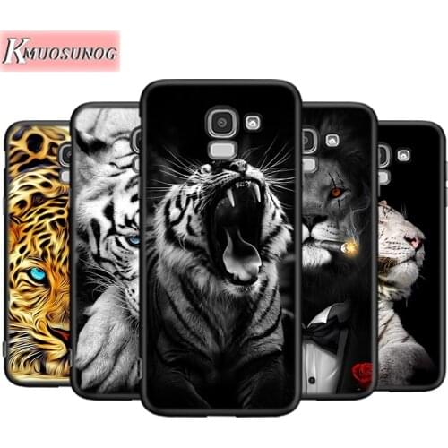 Tiger Lion Leopard African For Samsung Galaxy J8 J7 J6 J5 J4 J3 J2 Core Duo Prime Plus Star 2016 2017 2018 Soft Phone Case