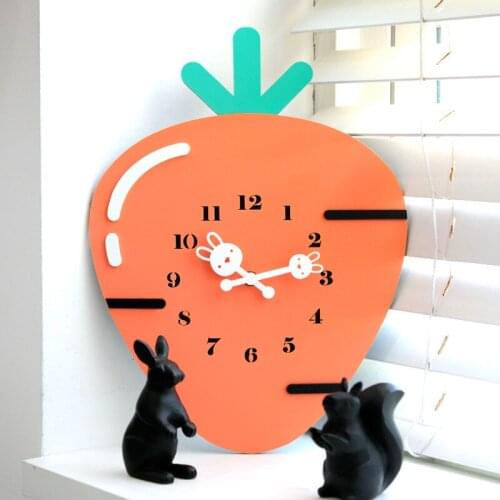 Living Room Wall Clock Pastoral Art Creative Supe Cartoon Kids Room Personality Lovely Wall Digital Clock Wall Watch Home Decor