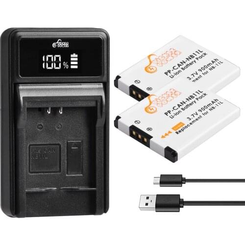 NB-11L NB-11LH NB11L Battery + LED Charger for Canon IXUS 125 240HS A3400 A4000 A2300 A2400 Z1 Bateria