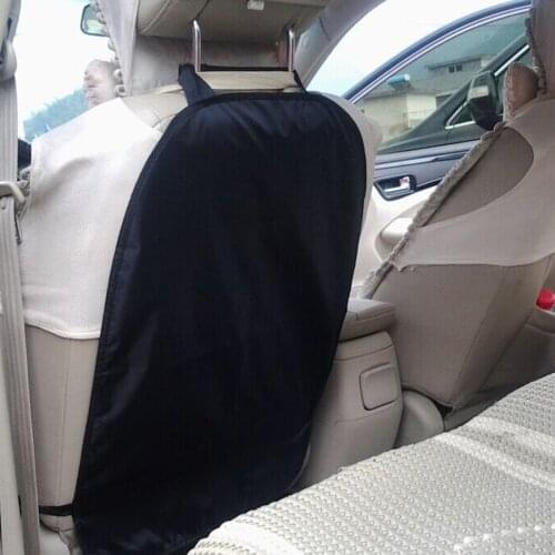 NHAUTP 2Pcs Car Seat Back Protectors Cover Oxford Cloth Auto Chair Anti-Child-Kick Pad Waterproof Anti-Dirty Mats Black