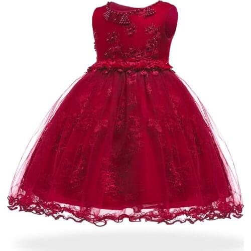 New Flower Girls Dresses Children Lace Tulle Dress for Wedding Party Communion Ball Gown Fromal Kids Clothes Vestido