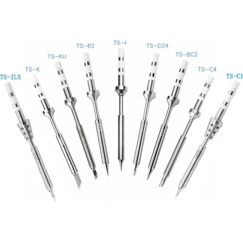 Original MINI TS100 Digital LCD Adjustable Temperature Electric Soldering Iron Tip Headd TS B2 BC2 D24 K I KU C4 C1 ILS