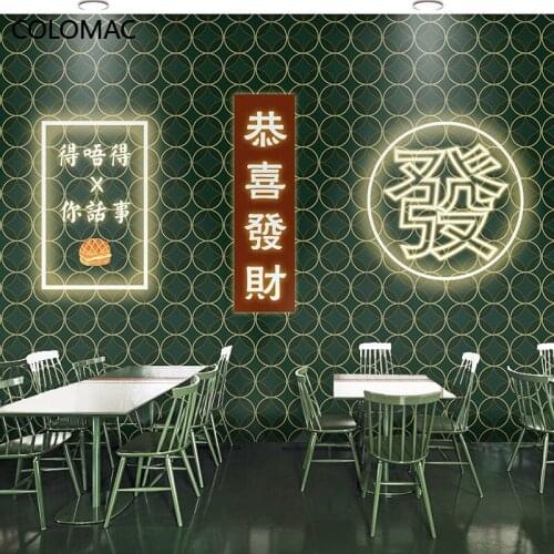 Custom Hong Kong Style Tea Restaurant Wallpaper KOL Reasoning Game Store Mural Punch In Livingroom Decoration Drop Shopping