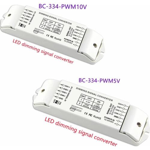 BC-334-PWM5V/10V LED dimming signal converter 4 channels 2DIP switches out led signal driver controller for led led light strip