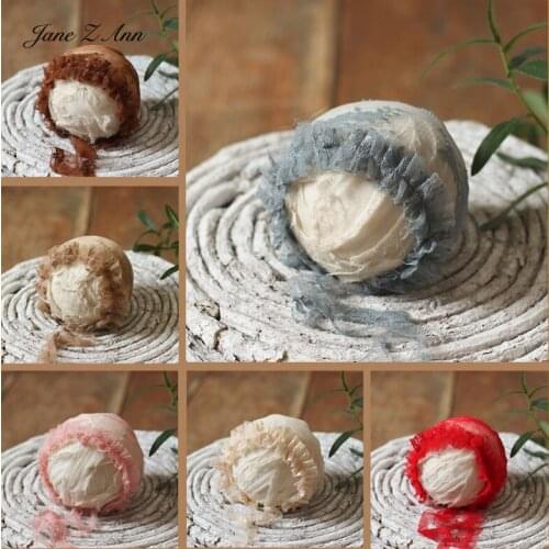 Newborn photography props printed lace hat baby photography infant photo studio shooting childrens hats