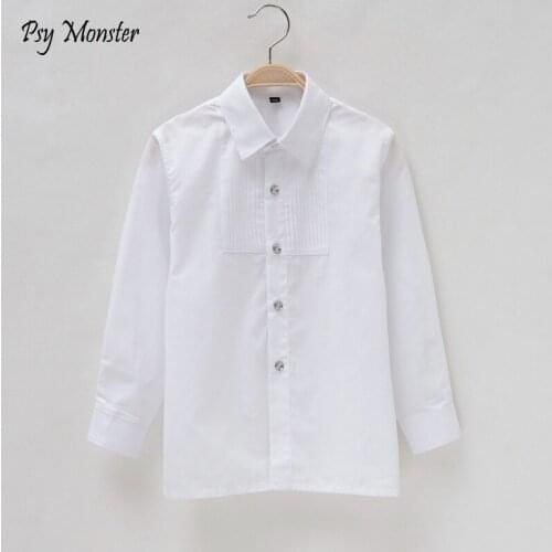 Long Sleeve Shirts For Boys Girls Children School Uniform Boys Formal Shirt High Quality Camisa Menino Kids Gentleman Blouses
