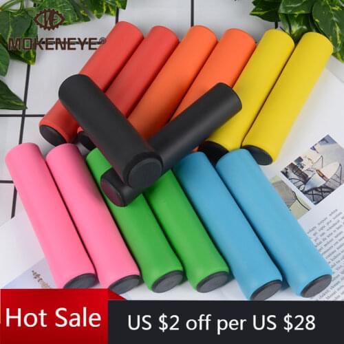 1Pair Silicone Cycling Bicycle Grips Outdoor MTB Mountain Bike Handlebar Grips Cover Anti-slip Strong Support Grips Bike Part