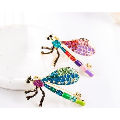 Dragonfly Brooch Color Drop Oil Insect Brooch Brooches for Women Enamel Brooch Pins Jewelry Accessories