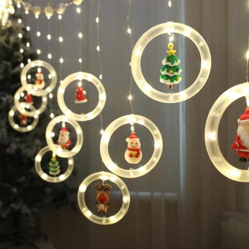 LED String Light Room Decoration Accessories Christmas Hanging Lights Pendant Holiday Lamp Merry Christmas LED Lamps For Home