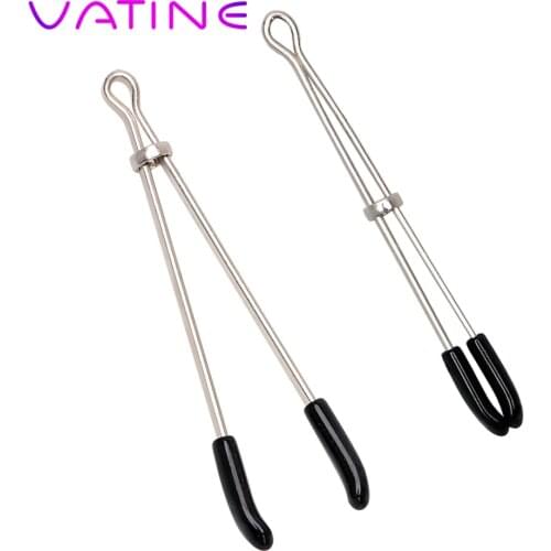 VATINE Nipple Clamps Breast Clips Erotic Toys Stainless Steel Sex Toys for Couple Metal Nipple Stimulator Papilla Adult Products