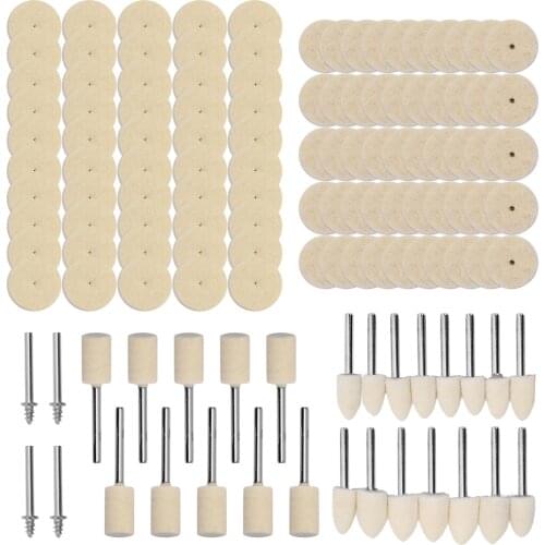 129pcs Abrasive Polishing Wheel Polishing Tools Wool Felt Metal Surface Buffing Accessories Rotary Tool