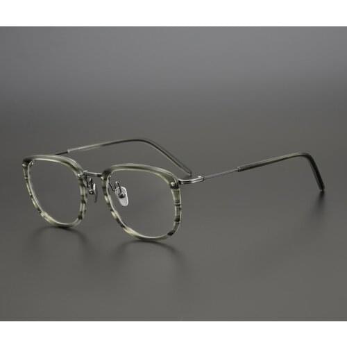 Japan Vintage Acetate Glasses Frame Men Women Square Myopia Prescription Optical Titanium Eyeglasses Frame Luxury Brand Eyewear