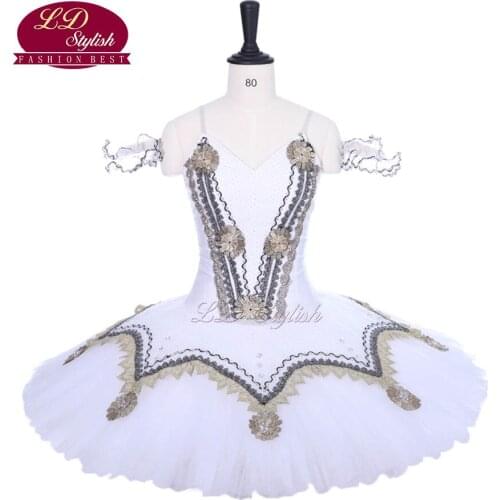 Women White Ballet Tutu Swan Lake Stage Wear Adult Classical Ballet Dance Performance Competition Costumes Girls Ballet Skirt