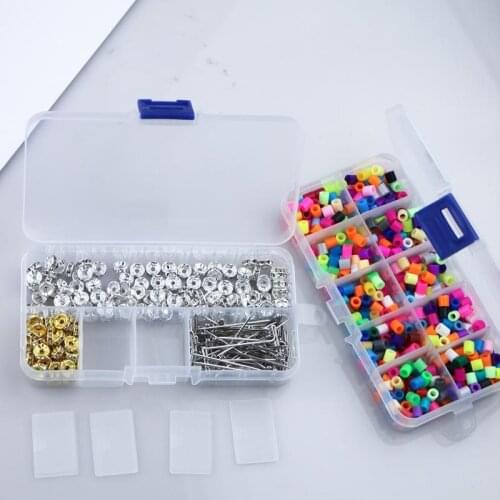 10 Grids Transparent Plastic Embroidery Floss Storage Box Floss Bobbins Storage Organizer DIY Cross Stitch Sewing Tools
