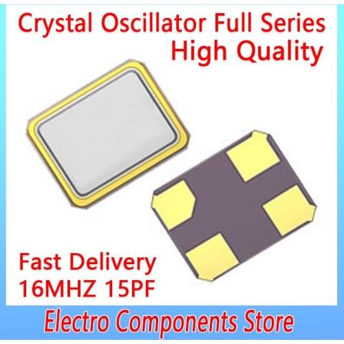 10PCS/Lot 4Pin 2016 16MHZ SMD Quartz Resonator Crystal 15PF ±20PPM 16M Chip Passive Quartz Crystal Oscillator High Precision