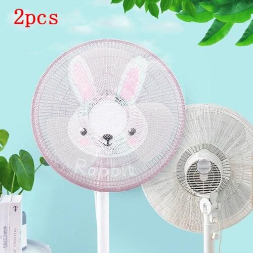 2pcs Standing Fan Dust Cover Round Mesh Safety Shield Finger Protector For Babies And Children Washable And Anti Pinching