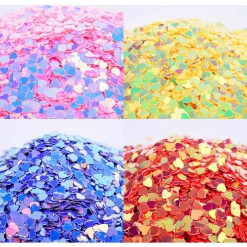 4mm golden peach heart manicure sequin crystal mud DIY handmade material glitter eye makeup patch glitter