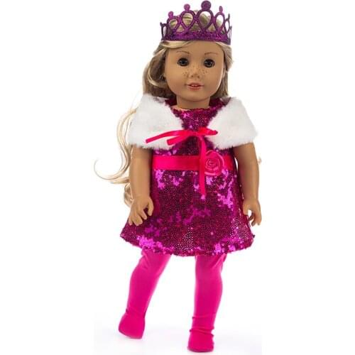 4 Pcs in 1, Doll Dress Suit Fit for 18 inch American Girl Doll and Doll accessories Children best Gift (Shoes are not included)
