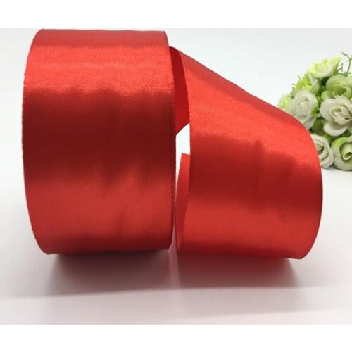5Yards/lot 50mm Red Satin Ribbon Bow Craft Decor Wedding Christmas Party Decoration DIY Craft Sewing Supplies