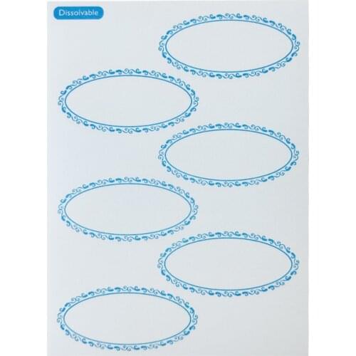 60 Labels Oval Dissolvable Labels Food Safety Labels Sheet For Food Prep Classification 1⅛" x 2¼" Inch (10 Sheets)