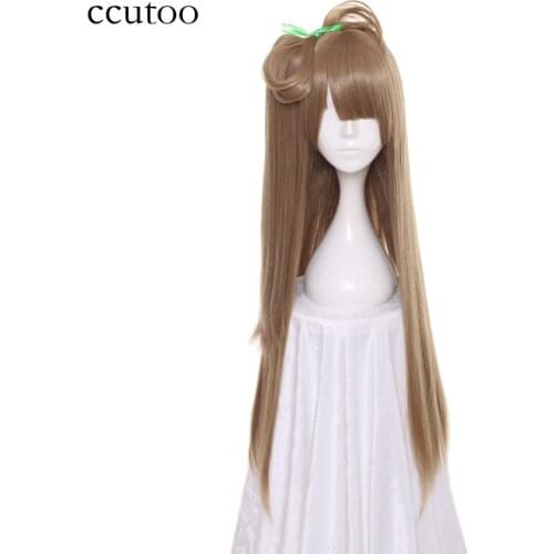Ccutoo 32inch Love live ! Kotori Minami Blonde Long Straight Synthetic Hair Cosplay Wig With Chip Ponytail Heat Resistance