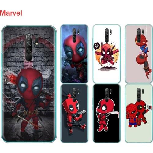 Silicone Cover Deadpool Marvel Cartoon For Xiaomi Redmi Note 10 10S 9 9S Pro Max 9T 8T 8 7 6 5 Pro 5A Phone Case
