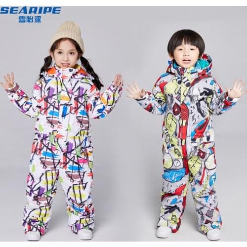Childrens Ski Suits For Men And Women Are Waterproof Warm Windproof And Thickened Snowboard Set