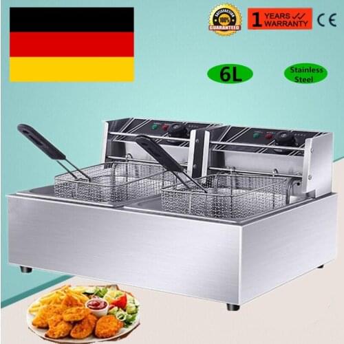 110V/220V Electric Deep Fryers Thermostat Control Stainless Steel Frying Machine Commercial Household Chicken Wings French Fries