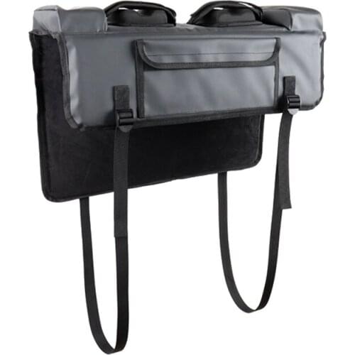 Tailgate Pad Shuttle Pad for Pickup Truck - Tailgate Protection Pad Transports 2 Bikes with Bike Straps Tool Pocket