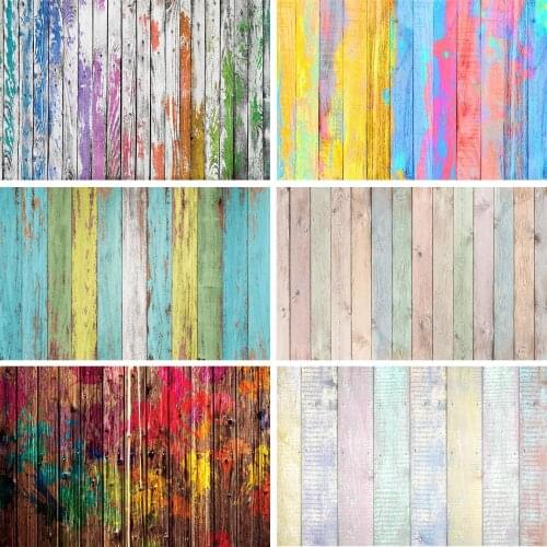Lyavshi Wood Planks Backdrop Board Hardwood Texture Party Baby Pattern for Photo Studio Props Photography Background Photocall