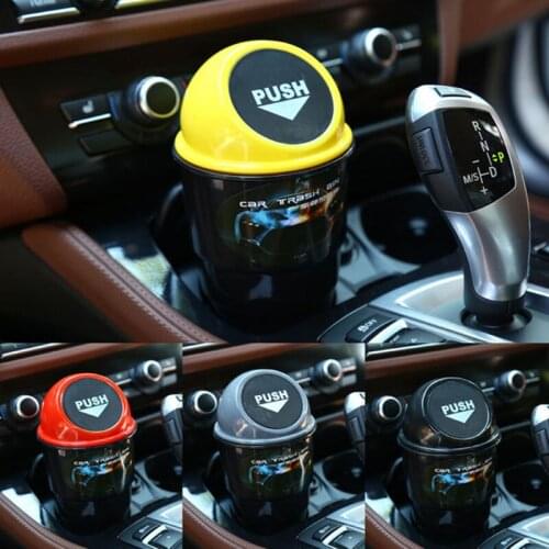 Multifunction Car Trash Bin Garbage Box Car Seat Back Storage Box Organizer Litter Container Drink Holder Car Accessories