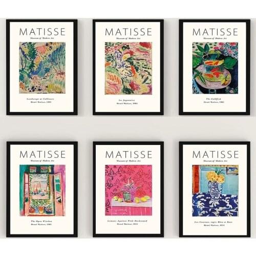 Henri Matisse Fashion Retro Posters And Prints Abstract Gallery Wall Art Canvas Painting Pictures For Living Room Home Decor