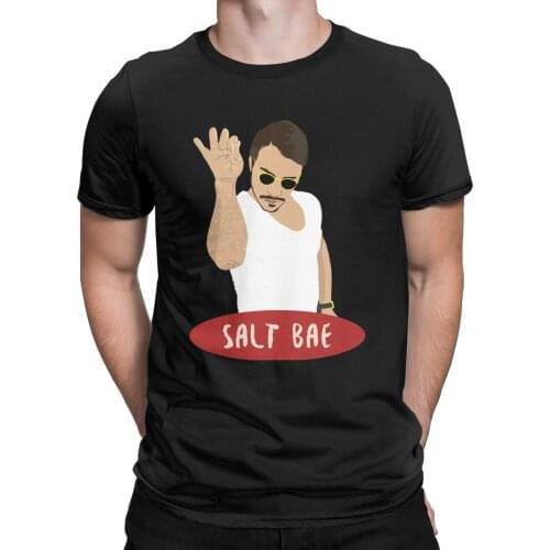 Men T-Shirts Salt Bae SaltBae Novelty Tees Short Sleeve Chef Cook Cooking Culinary T Shirts Round Collar Clothes Gift Idea