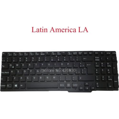 Laptop LA Keyboard For SONY For VAIO SVS15 SVS15115FLB SVS15117FLB SVS15125PLB 149066211LA 55012FVG2G0-035-G Latin America new