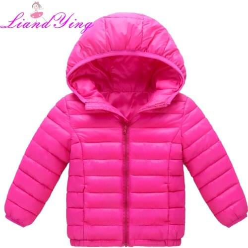 2020 New Autumn Winter Baby Boys Coats Warm Hooded Kids Down Jackets For Girls Outerwear Children Cotton-Padded Clothes Boy Down
