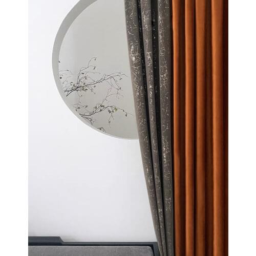 2021 New Modern New Chinese Light Luxury Flannel High-grade Bronzing Shading Bedroom Living Room Stitching Velvet Curtains