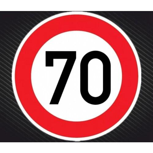 S4-0079# Speed Limit (70 km), Ø 16 cm Self-adhesive Decal Car Sticker Waterproof Auto Decors on Bumper Rear Window