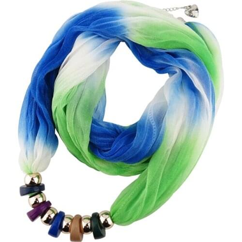 Neck scarf luxury brand new fashion resin pendant necklace scarfs party bridal jewelry necklace shawls echarpe hijabs