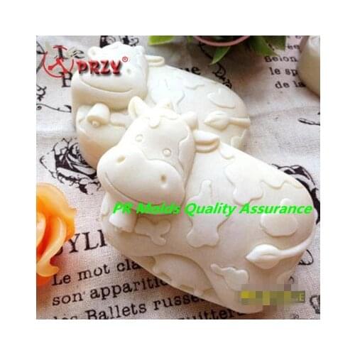 Dairy cattle modelling silicon soap mold fondant Cake decoration mold High-quality Handmade soap mold NO.:SO415