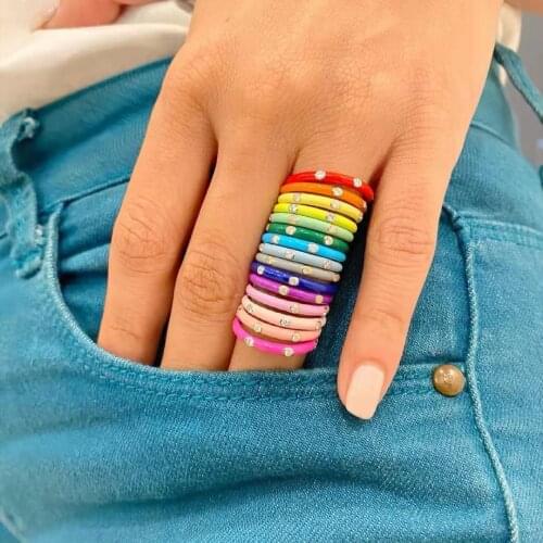 SLOONGJEWELRY Rings With Cubic Zirkonia For Women