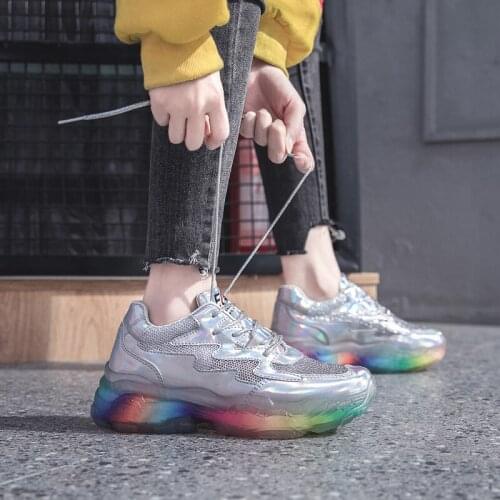 Spring Womens sneskers Shoes Fashion Wild Lightweight Colorful Soles Casual Mesh Surface Breathable Comfortable Sneakers U21-13