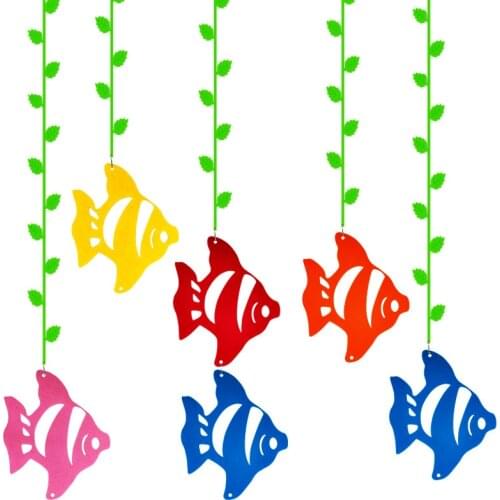 T-N 19cm Hanger Tropical Fish Handmade Felt Pads Fabric Kids Diy Toy Craft Feltro Para Artesanato for Dolls Fieltro Felting Wool