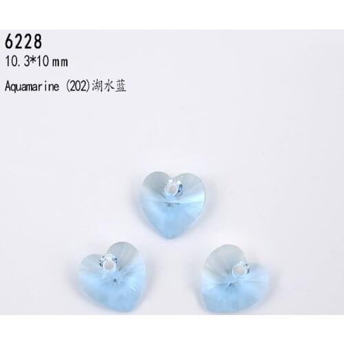 XILION Heart Pendant 6228 10.3x10mm Austrian 100% Original beads for DIY crystal jewelry making accessories findings