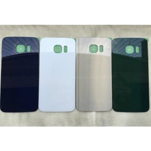 10pcs Raw material Rear Battery Door for Samsung Galaxy S6 g920 s6 edge g925 S6Edge plus G928 Back Glass Housing Cover + Sticker