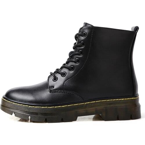 Womens Shoes Size 35-40 2020 New Autumn Women Shoes Ladies Low Heels Rain Boots Women Cross-tied Vintage Shoes Winter Boot