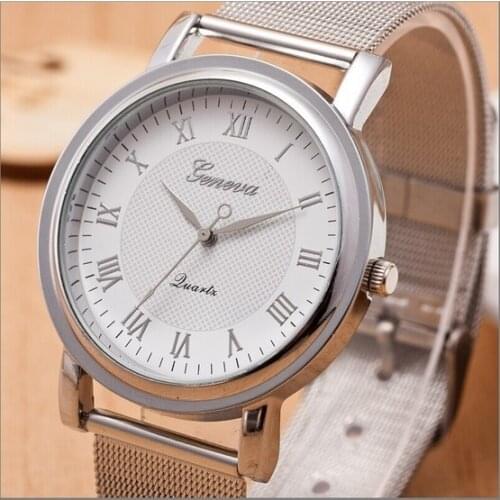 Gnova Platinum NEW Silver Geneva Watch Women Metal watch woman casual dress wristwatch Fashion B041