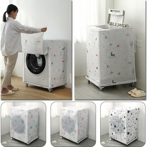 1pc Washing Machine Cover Case Sunscreen Dust Proof Cover Waterproof Washing Machine Protective Home Supplies